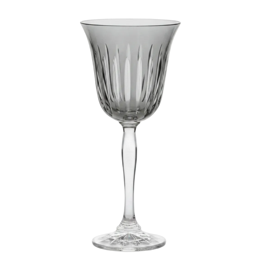 Water Goblet Stripes Light Grey