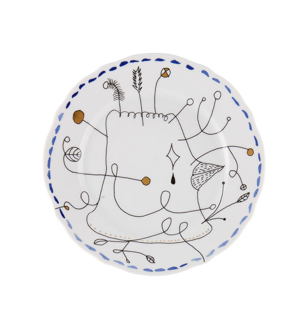 Folkifunki - Dessert Plate Blue *Last Piece*