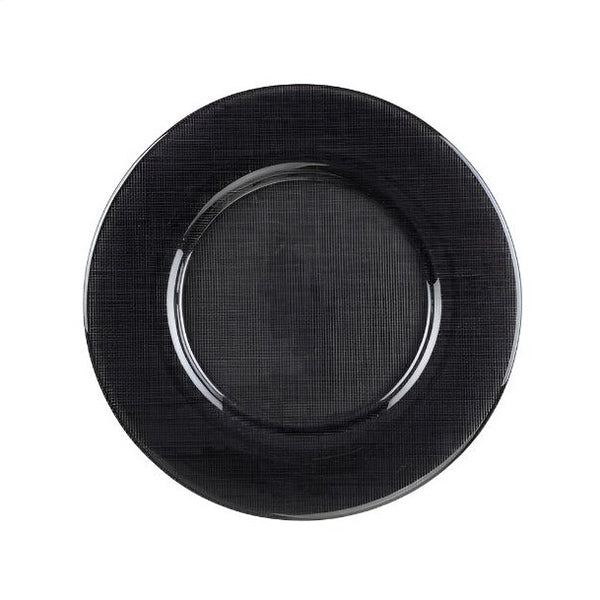 IVV -  Verona Glass Charger Black *Last Piece*