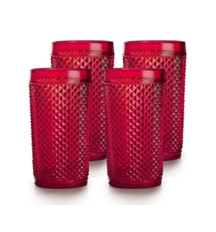 Bicos - Set Of 4 Highball Red