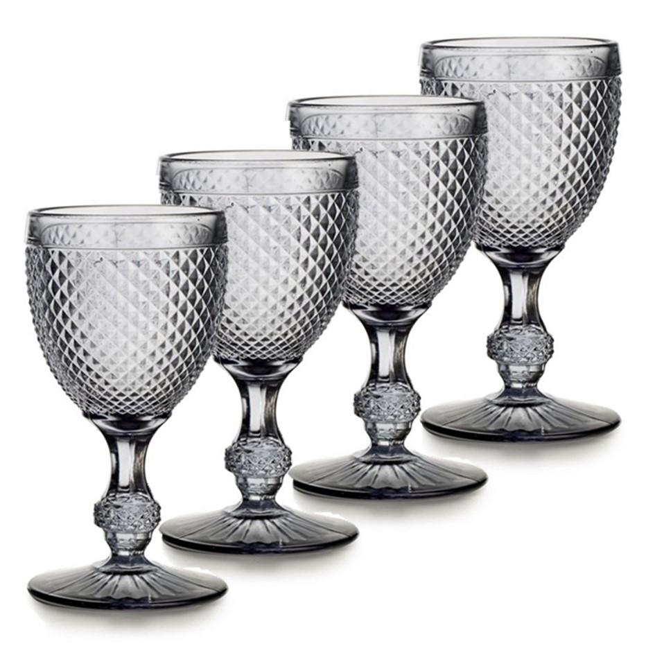 Bicos - Set Of 4 Water Goblets Grey