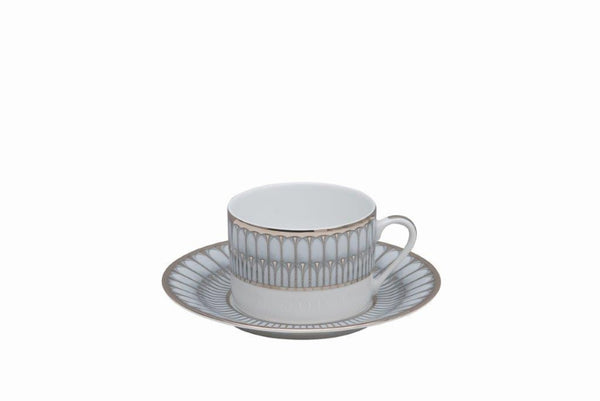 Arcades Grey & Platinum - Tea Saucer