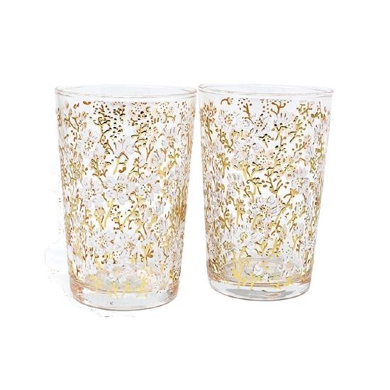 Tea Glasses Eden Flower Clear Gold (Set of 6) * Last Pieces *