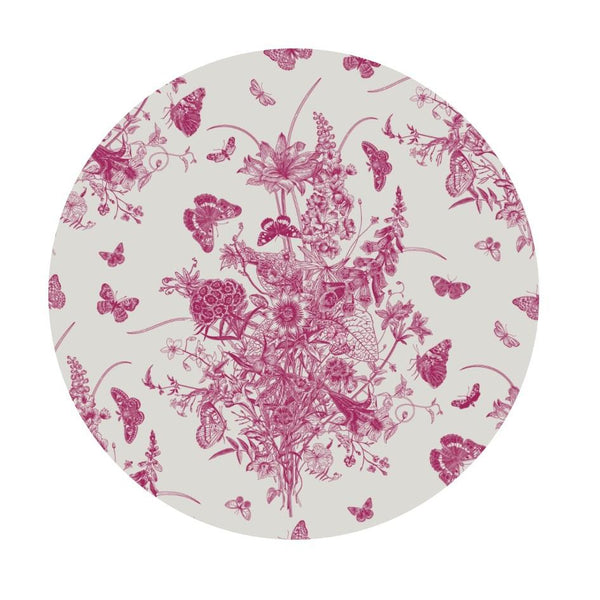 Butterflies - Pink Round Insert (Set of 8)