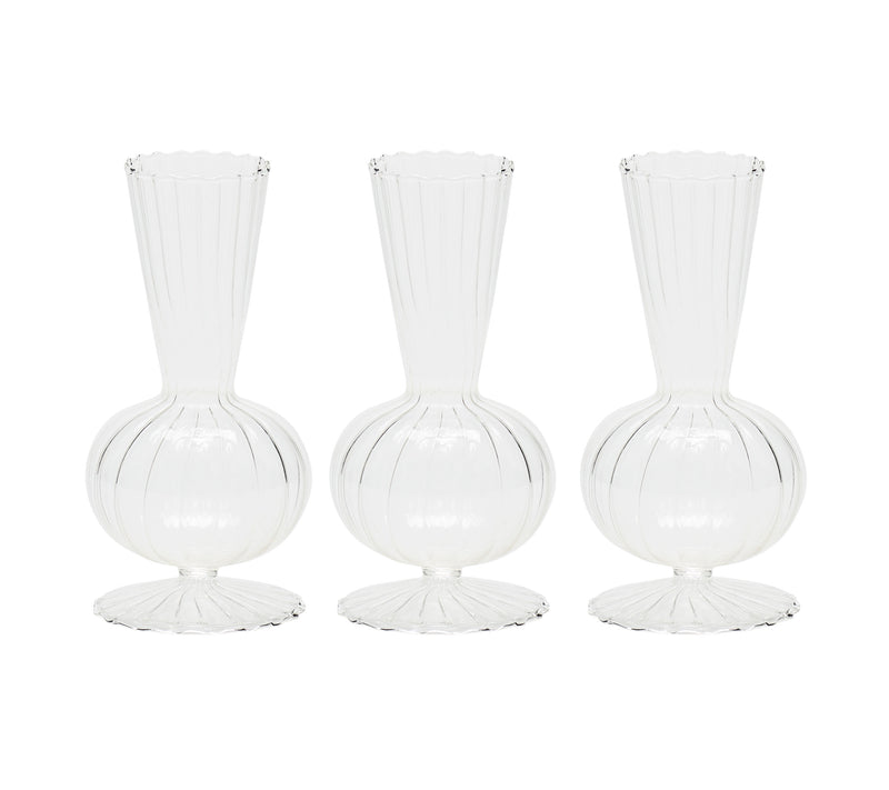 Tess Bud - Clear Vase (Set of 3)
