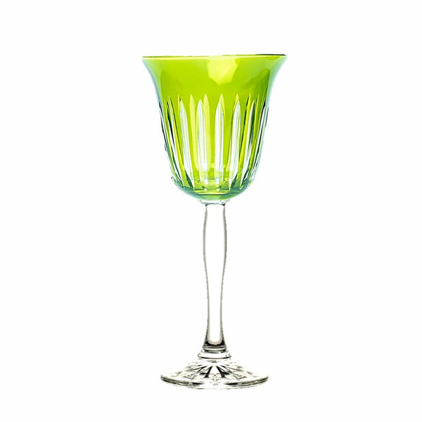 Water Goblet Stripes Green (Set of 6)