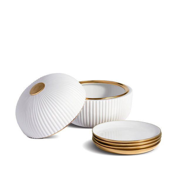 Ionic Box - Plates White (Set of 4)