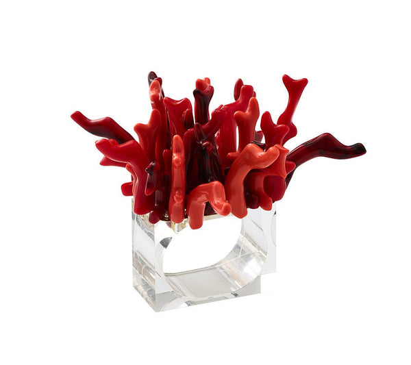 Amalfi - Coral Napkin Ring (Set of 4)