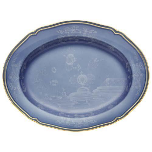 Oriente Italiano Gold Pervinca - Oval flat platter L