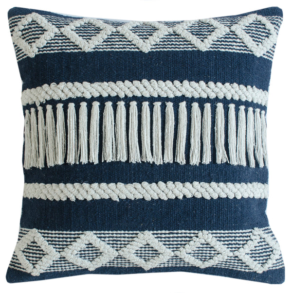 Diamond Stripe Textured Throw Pillow  Square