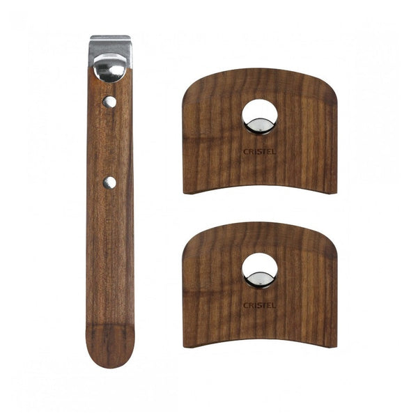 Casteline - Walnut Wood Handles Long and Side (Set of 3)