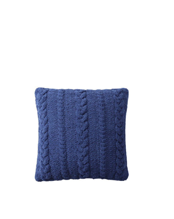 Braided Throw Pillow Navy