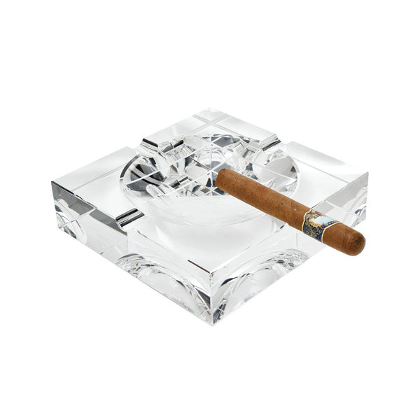 Square - Crystal Glass Ashtray Large