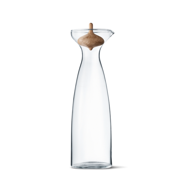 Alfredo - Carafe - Oak, Clear glass