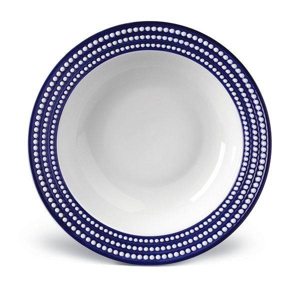 Perlee - Blue Rimmed Serving Bowl