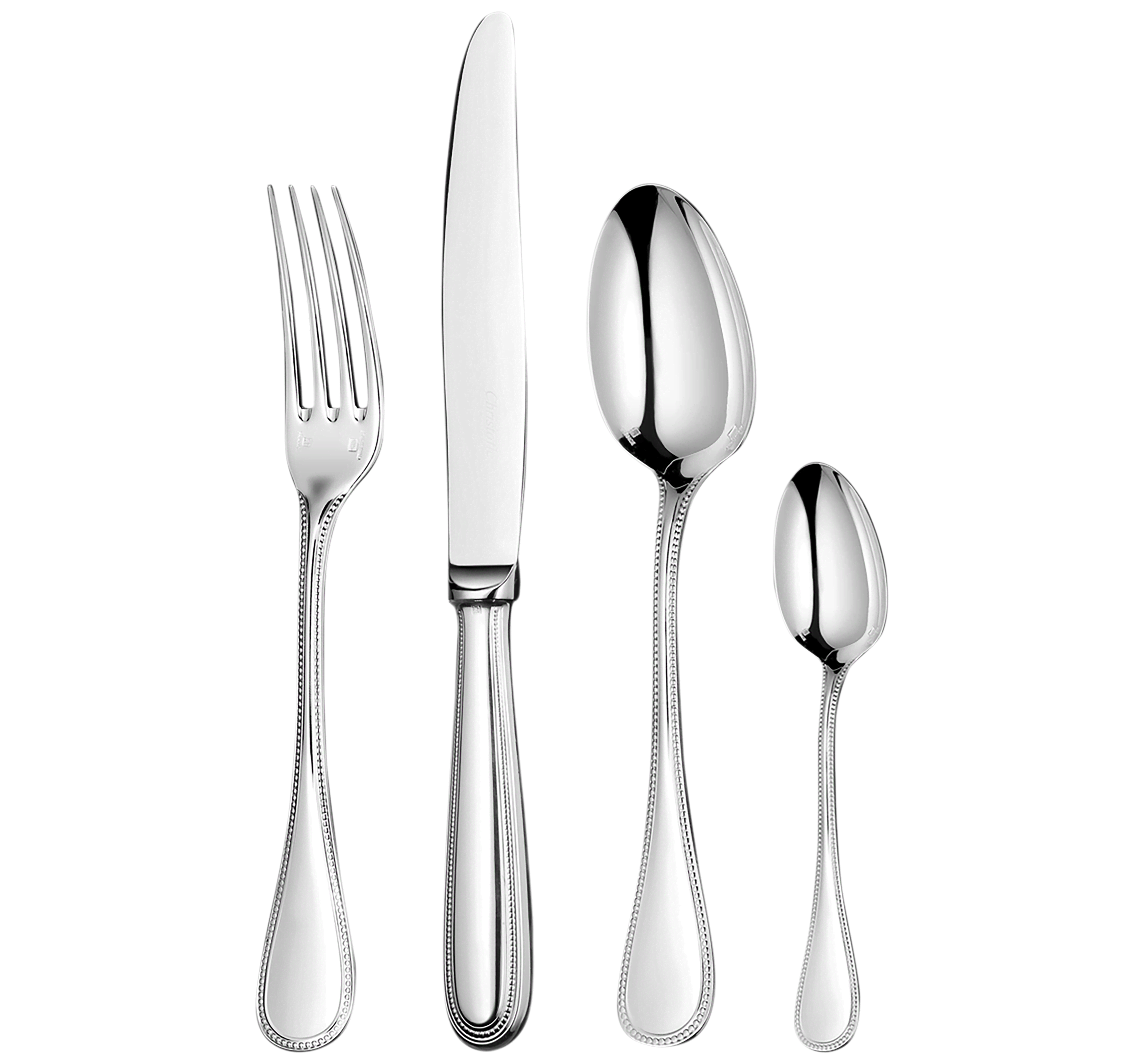 Christofle Perles - Stainless Steel - Flatware (Set of 48)