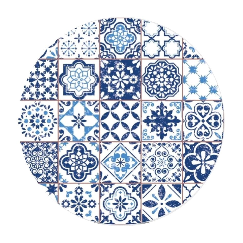 Blue Matte Insert Tiles - Blue Round Insert (Set of 8) – Il'argento